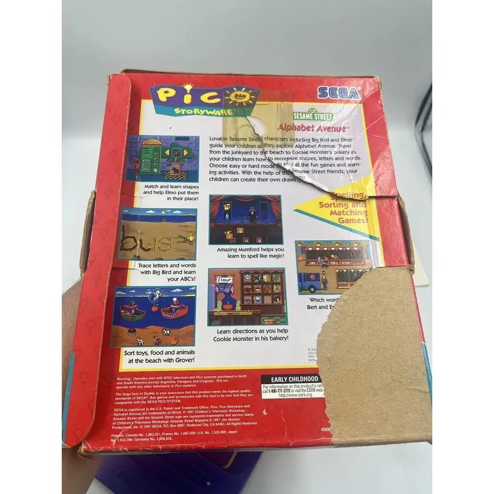 Sega Pico Storyware Sesame Street Alphabet Avenue Complete In Box